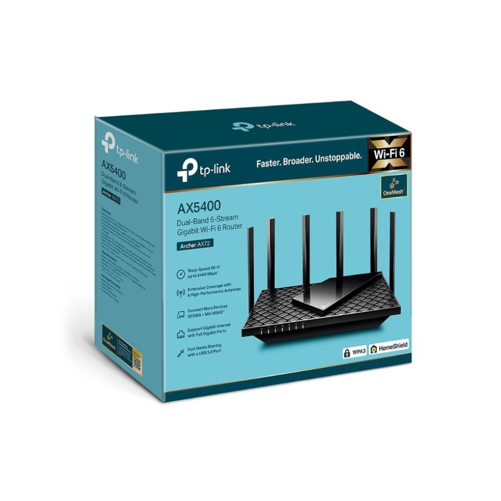 Tp-Link Archer AX72 AX5400 Dual-Band Gigabit Wi-Fi 6 Router Tp-Link Archer AX72 AX5400 Dual-Band Gigabit Wi-Fi 6 Router
